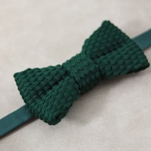 Green Knitted Bow Tie