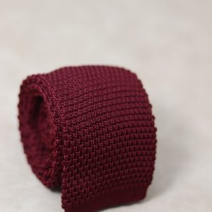 Burgundy Knitted Tie