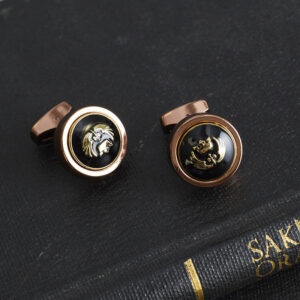 Rose Gold Enamel Cufflinks