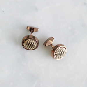 Light gold spiral cufflinks