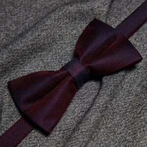 Burgundy & Navy Bowtie