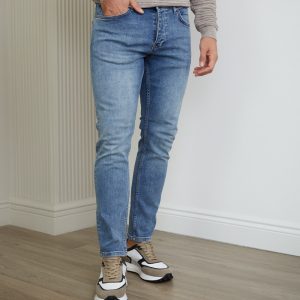 Soft Blue Slim Fit Jeans