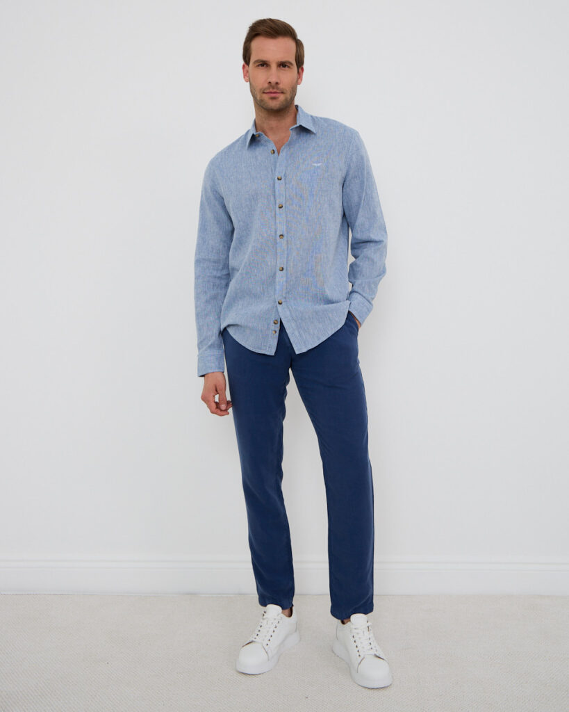 T-Shirt Linen Socks | Denim Blue main image 0