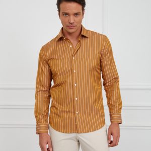 Polished Striped Mustard Shirt