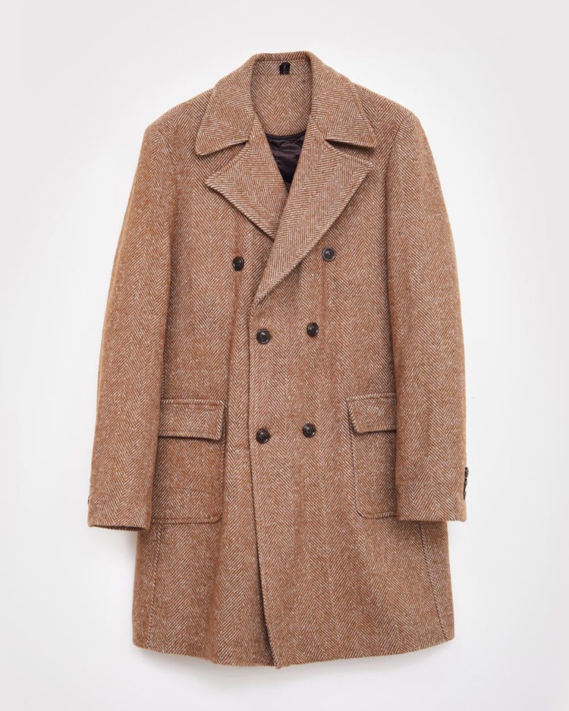 Nico Double-Breasted Wool and Cashmere Coat in Camel main image 1