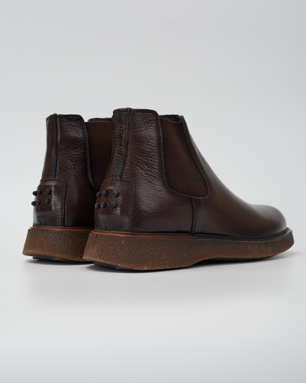 Brown Rustic Chelsea Boots