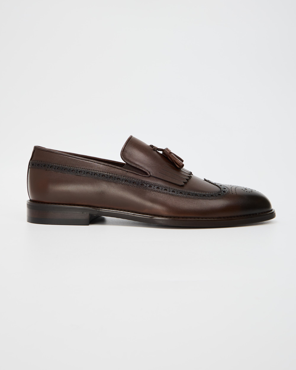 Brown Elegant Wingtip Loafers