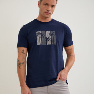 Navy Palm Silhouette T-shirt