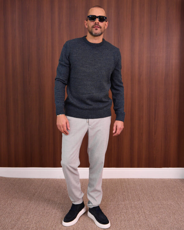 Grey Laidback Look Trousers