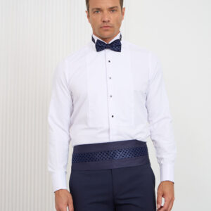 Navy Mykonos Cummerbund Bowtie Set