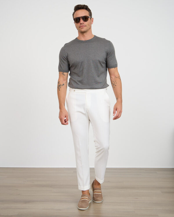 White Italian Style Trousers
