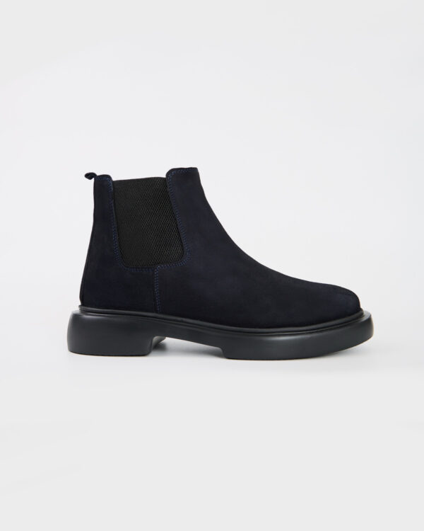 Navy Classic Suede Chelsea Boots