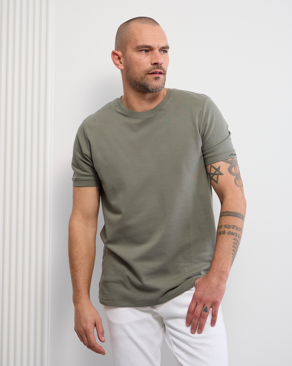 Olive Refined Structured T-Shirt