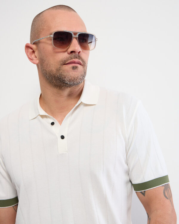 White Luxe Rayon Polo