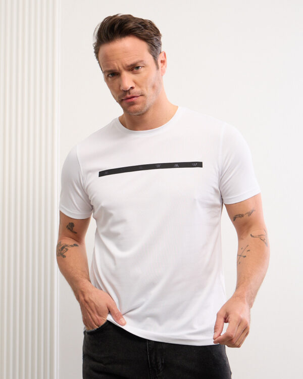 White Minimal Line T-Shirt