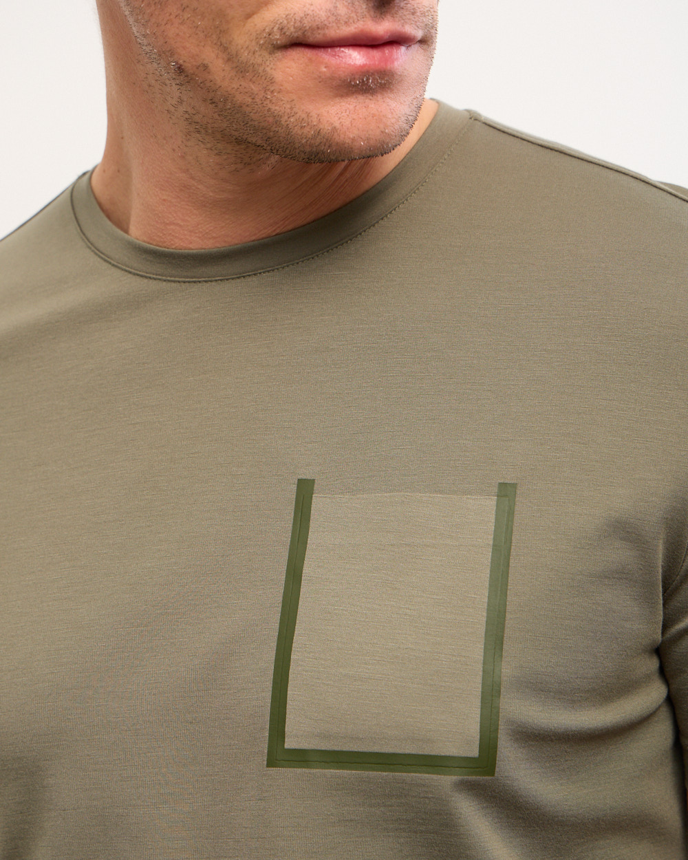 Olive Stretch Anti Wrinkle T-Shirt