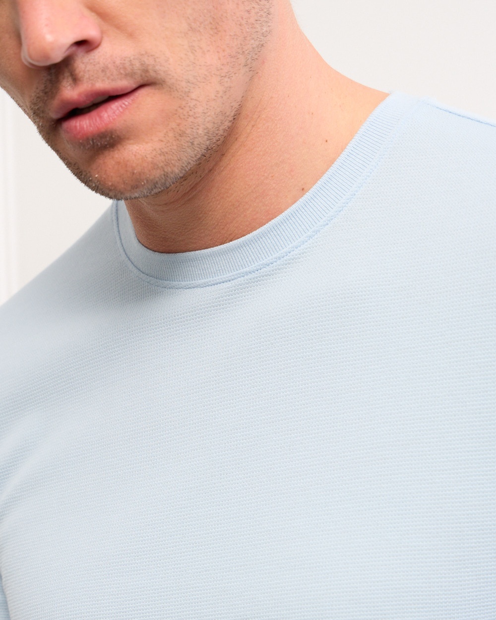 Blue Refined Structured T-Shirt