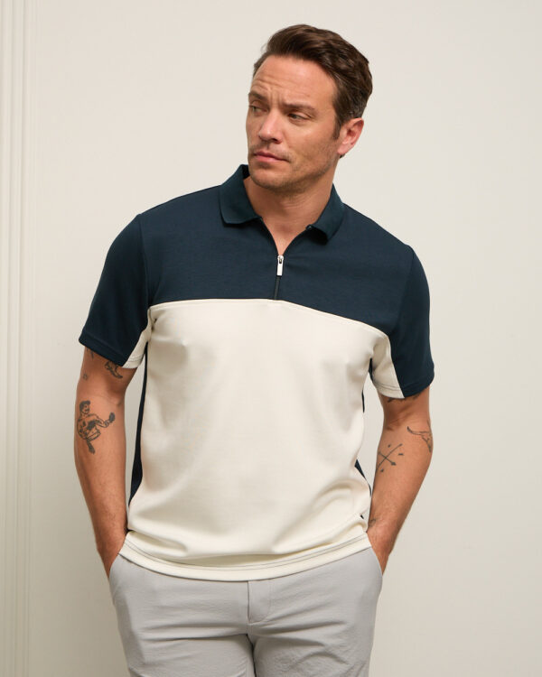 Petrol Color Block Polo