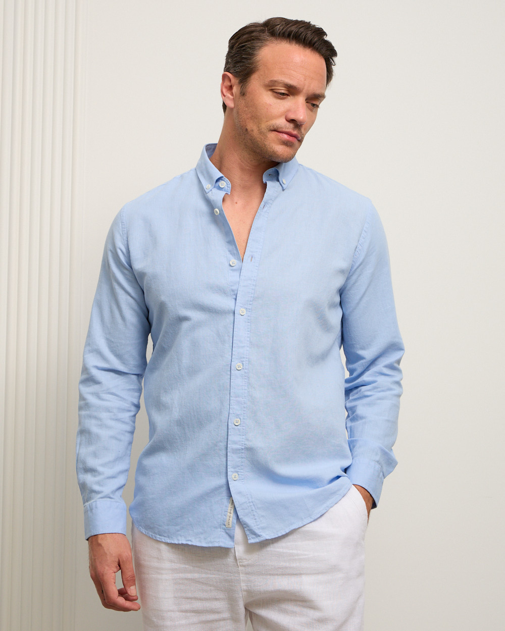 Blue Timeless Linen Shirt