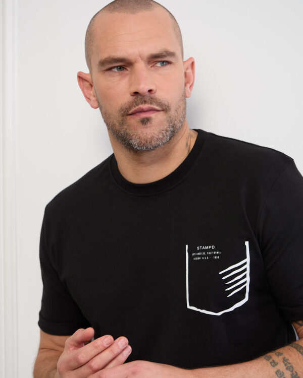 Black Contemporary T-Shirt
