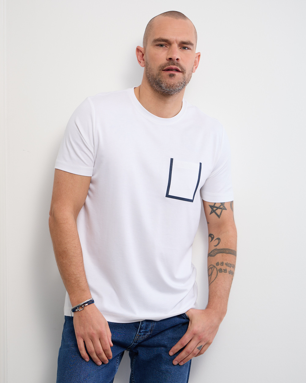White Stretch Anti Wrinkle T-Shirt