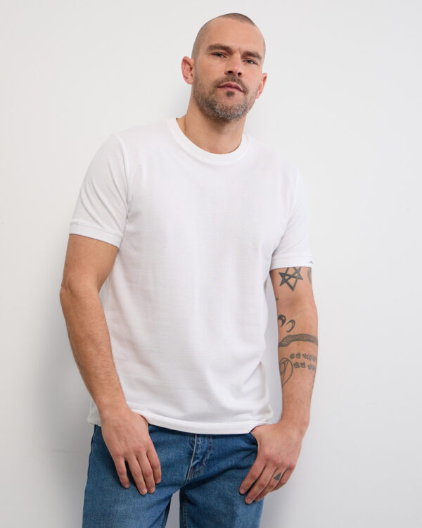 White Refined Structured T-Shirt