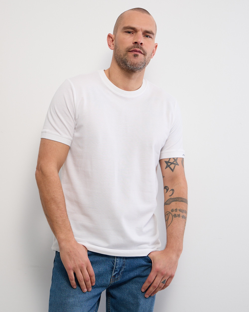 White Refined Structured T-Shirt