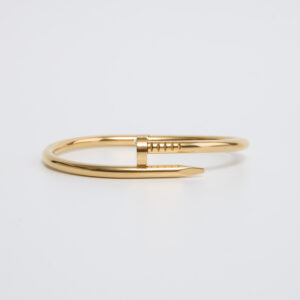 Gold Nail Bangle Bracelet