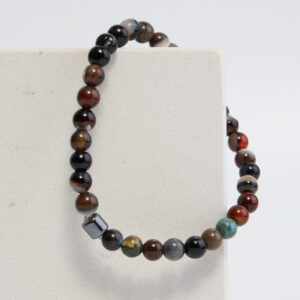Brown Artisan Beaded Bracelet