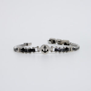 Black Anchor Tennis Bracelet