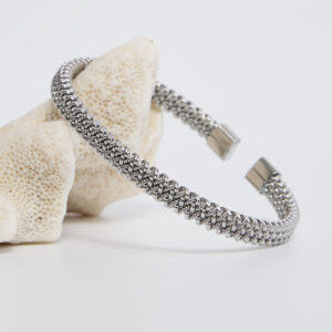 Silver Shimmer Cuff Bracelet