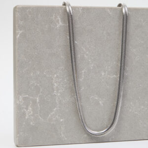 Silver Italian Flat Chain Necklace
