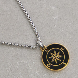 Gold Compass Pendant Necklace