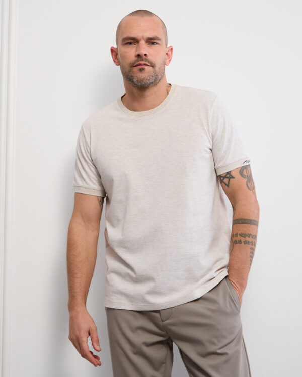 Beige Refined Structured T-Shirt
