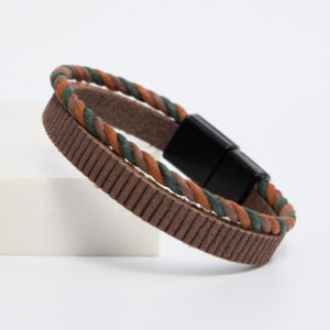 Brown Celtic Leather Bracelet