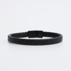 Black Trail Leather Bracelet