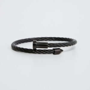 Black Nail Cuff Bracelet