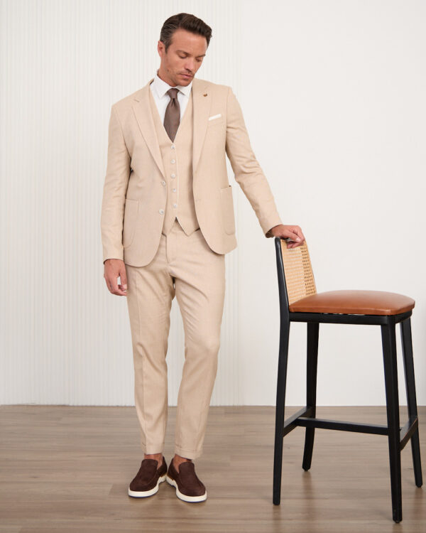 Mocha Linen Ceremony Suit