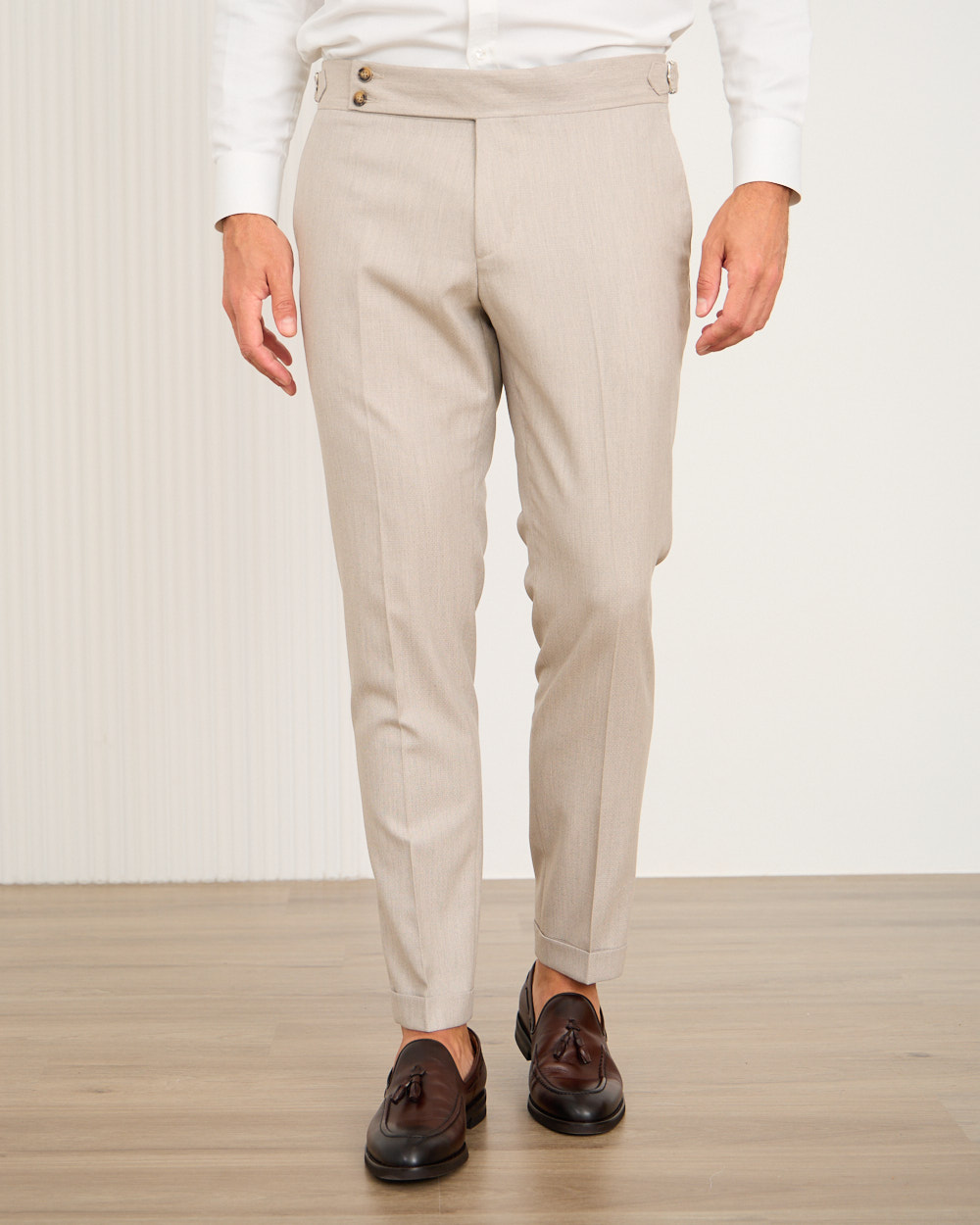 Mocha Timeless Side Cinch Trousers