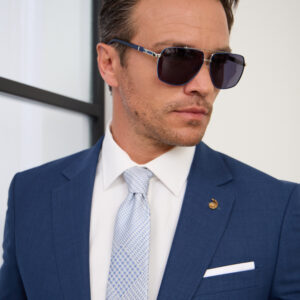 Louis Navy Aviator Sunglasses