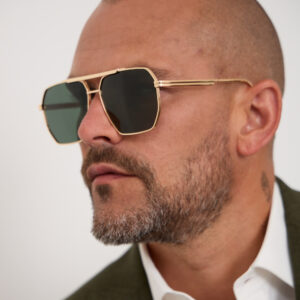 Gerald Olive Aviator Sunglasses