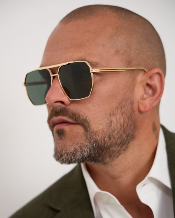 Gerald Olive Aviator Sunglasses