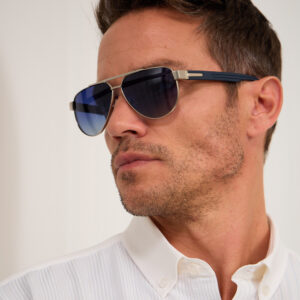 Alfred Silver Aviator Sunglasses