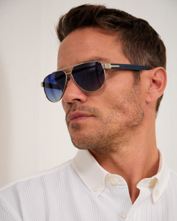 Alfred Silver Aviator Sunglasses