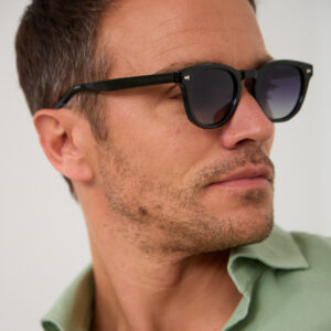 Joseph Olive Round Sunglasses