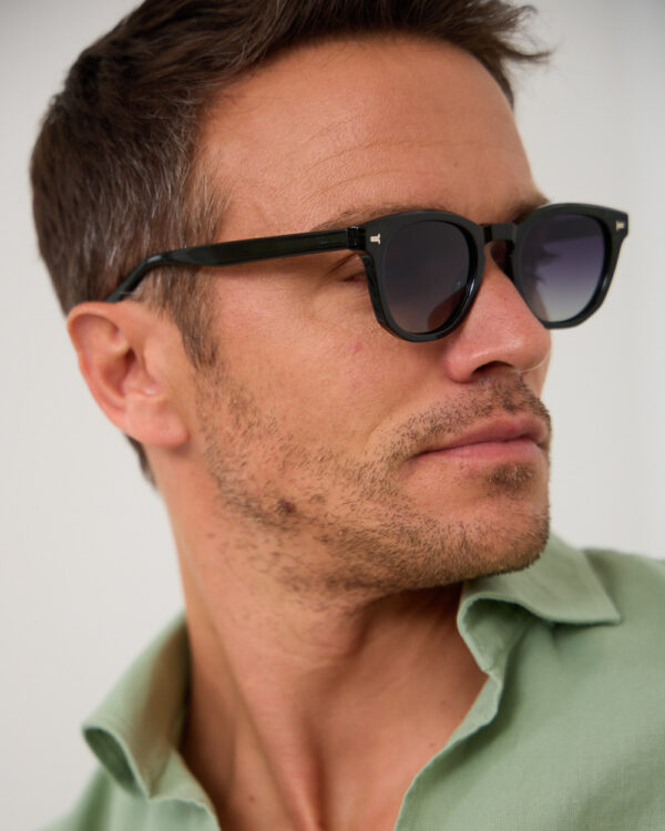 Joseph Olive Round Sunglasses