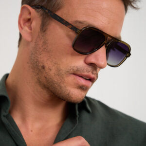 Harris Olive Aviator Sunglasses