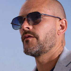 Ernest Navy Aviator Sunglasses
