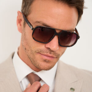 Marvin Tortoise Aviator Sunglasses