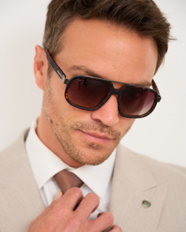 Marvin Tortoise Aviator Sunglasses